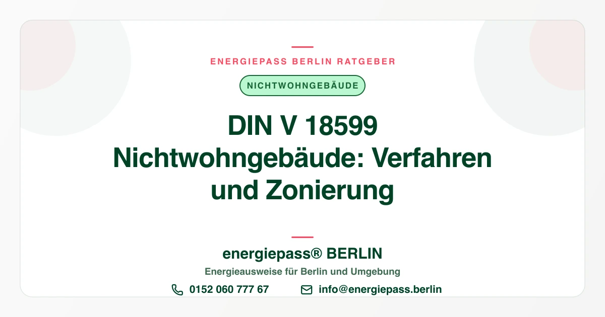 DIN V 18599: So entsteht der Bedarfsausweis für Nichtwohngebäude in Berlin | energiepass BERLIN