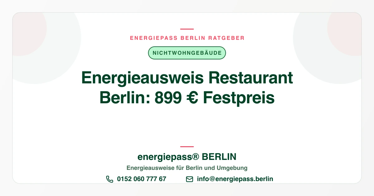 Energieausweis für Gastronomie und Restaurants in Berlin: Küche, Lüftung, Zonierung | energiepass BERLIN
