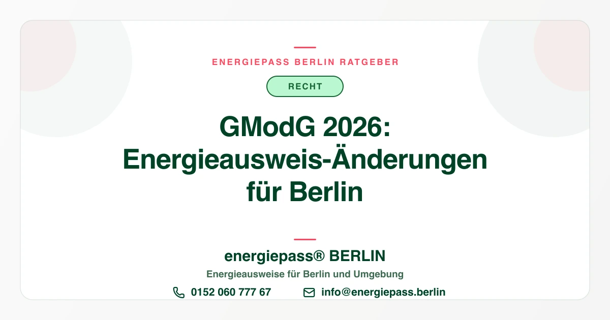 GModG beschlossen: Was Berliner Eigentümer und Vermieter jetzt zum Energieausweis wissen müssen | energiepass BERLIN