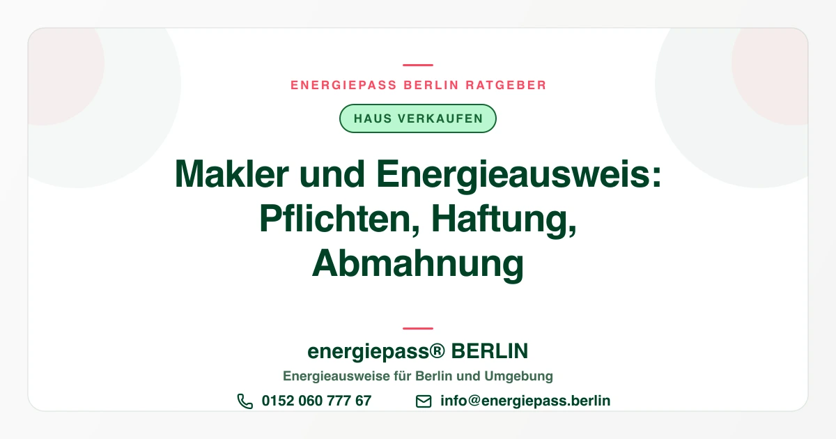 Energieausweis: Pflichten und Haftung des Maklers in Berlin | energiepass BERLIN