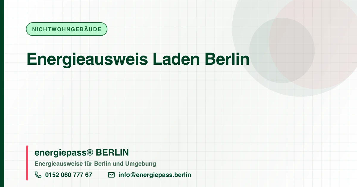 Energieausweis Laden Berlin, energiepass® BERLIN